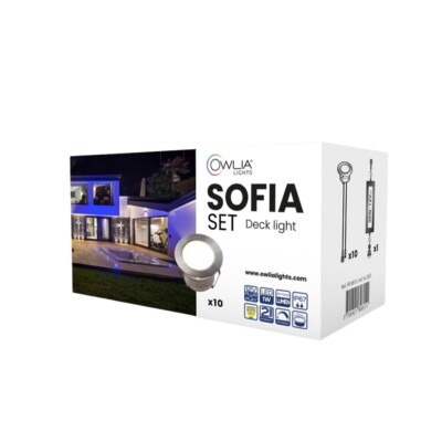 Terrassenbeleuchtung Set 10er LED Spots SOFIA Plug & Play Strahler Owlia Lights