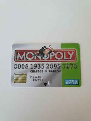 MONOPOLY Australian Here Now Electronic - Replacement BANK CARD Green