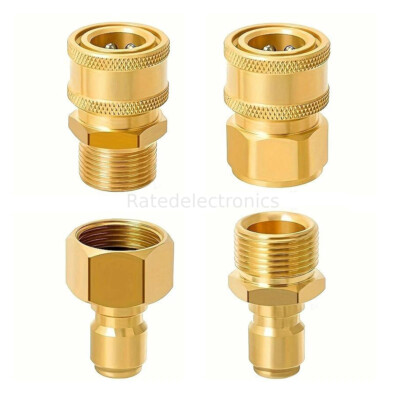 4x Pressure Washer Adapters Set Quick Disconnect Kit M22 Swivel to 3/8'' Connect