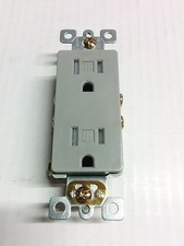 50 pc 15A Decorator Duplex Receptacles 15 Amp Tamper Resistant GRAY Decora TR
