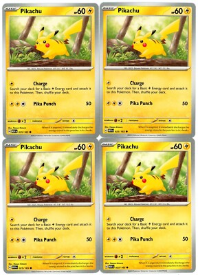 PSA9 ピカチュウ 025/SV2a 4枚セット 4x Pokemon TCG Pikachu 025/165 Scarlet & Violet 151 Regular Common