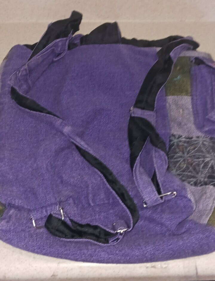 Purple Patchwork Boho Rucksack Backpack Handmade … - image 2