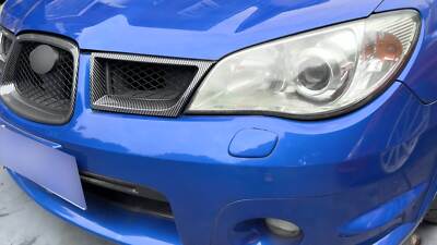 For Subaru Impreza WRX STI MK6 06-07 Gloss Black Front Bumper