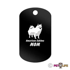 American Eski Momom Engraved Keychain GI Tag dog eskie Many Colors