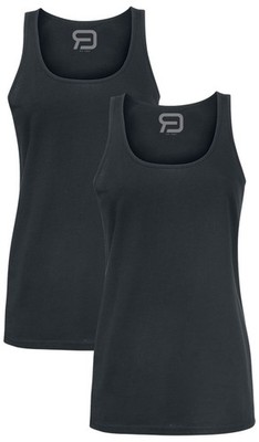 RED by EMP Damen schwarze Basic Long-Tops Doppelpack