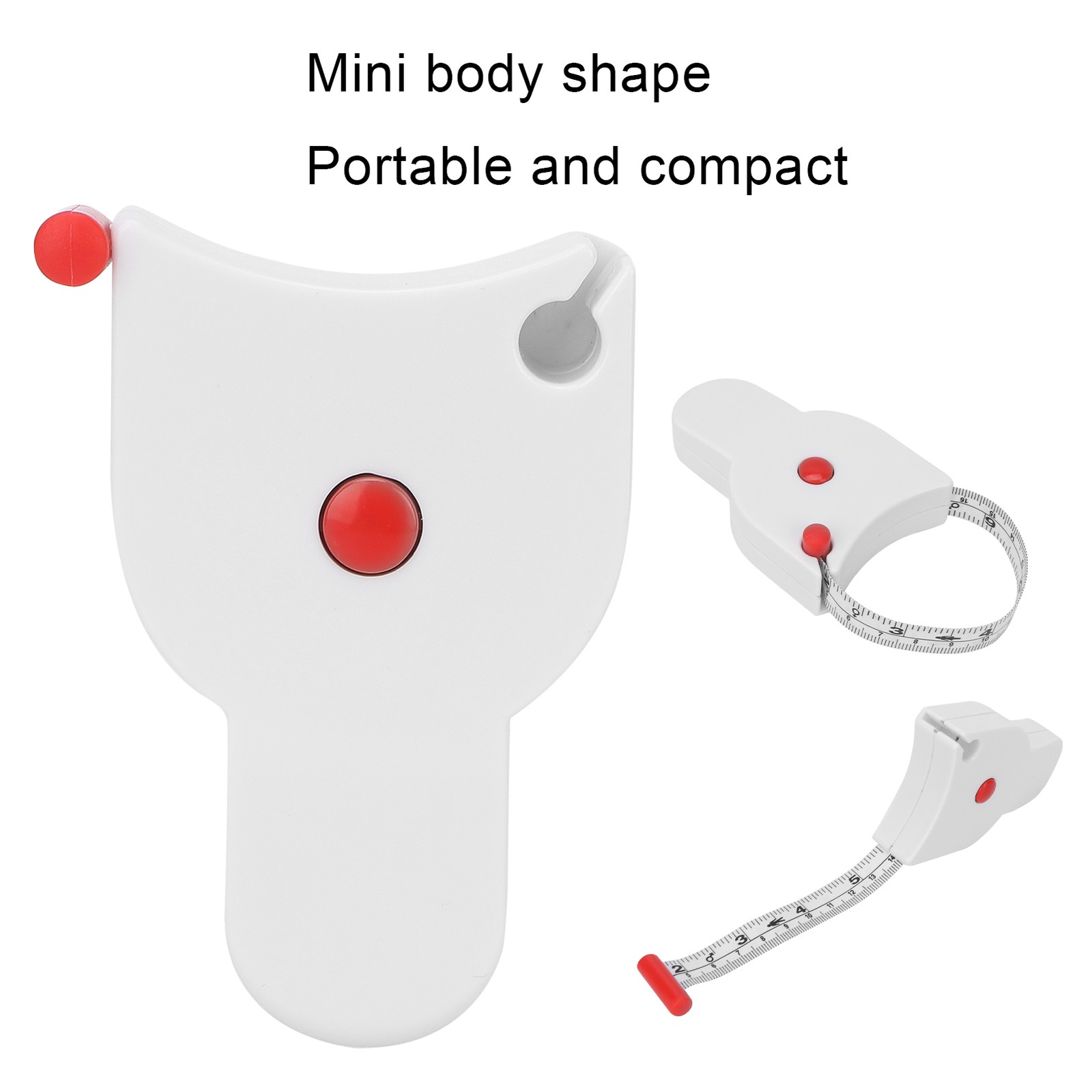 Red Body Measuring Tape Double Scale Weight Loss Measure Measurement Tape Fo LW