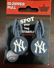 NY Yankees ID Zipper Pull 2 Pack Aminco MLB Licensed Bag Tag New