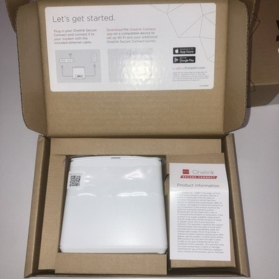 First Alert Onelink Secure Connect Dual-Band Mesh WiFi Router System 1042081 NEW