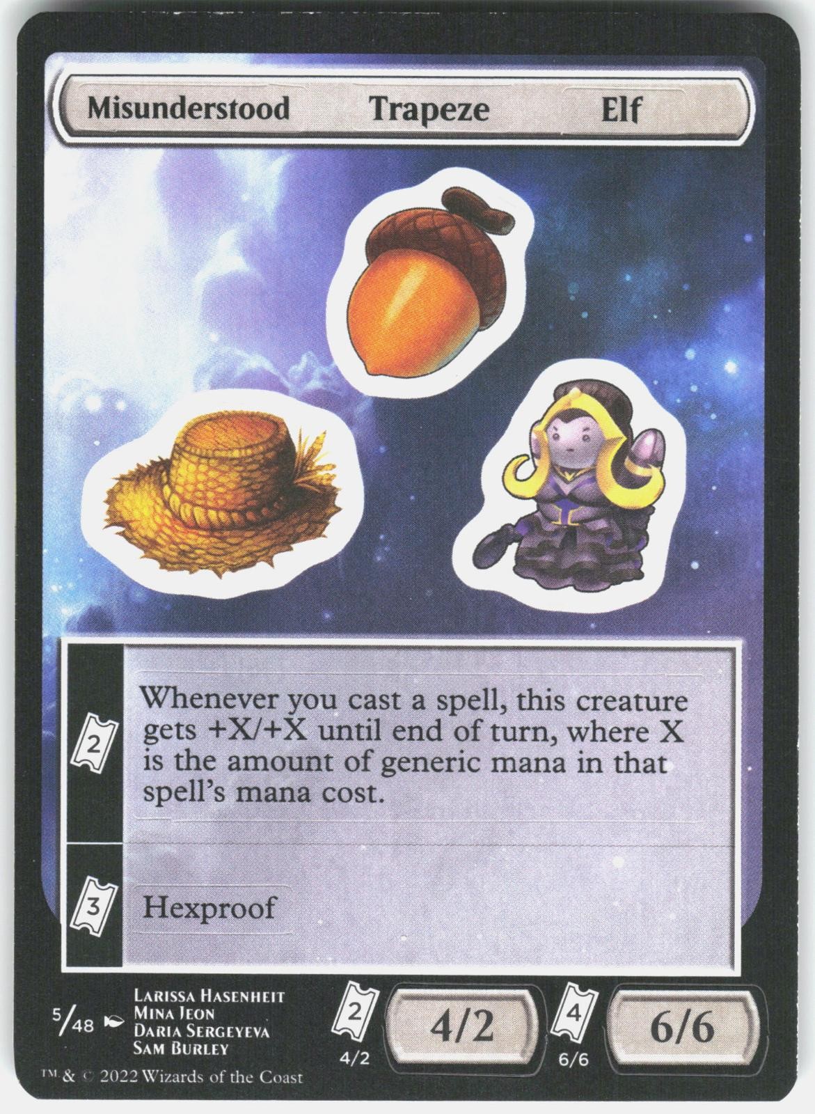 Misunderstood Trapeze Elf 5 Token Unfinity Magic: The Gathering Lightly Played
