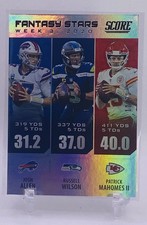 2021 Score Patrick Mahomes Russell Wilson Josh Allen ￼/50 Fantasy Stars #FS3 SP