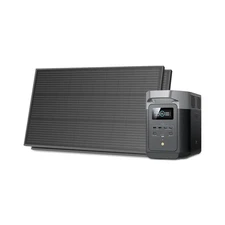 EcoFlow DELTA 2 LiFePO4 Power Station 1024Wh with 2PCS 100W Portable Solar Panel