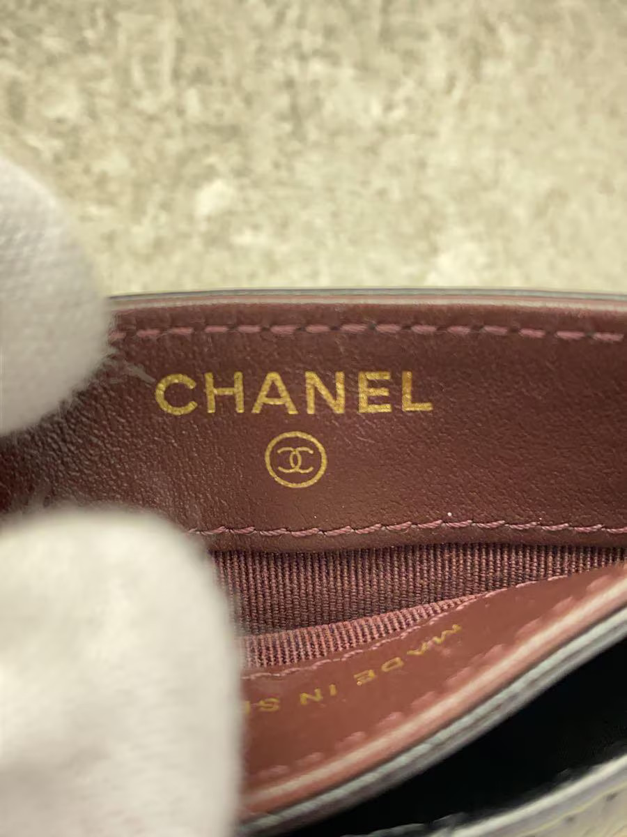 CHANEL Pass Case Leather BLK Women's thumbnail 3