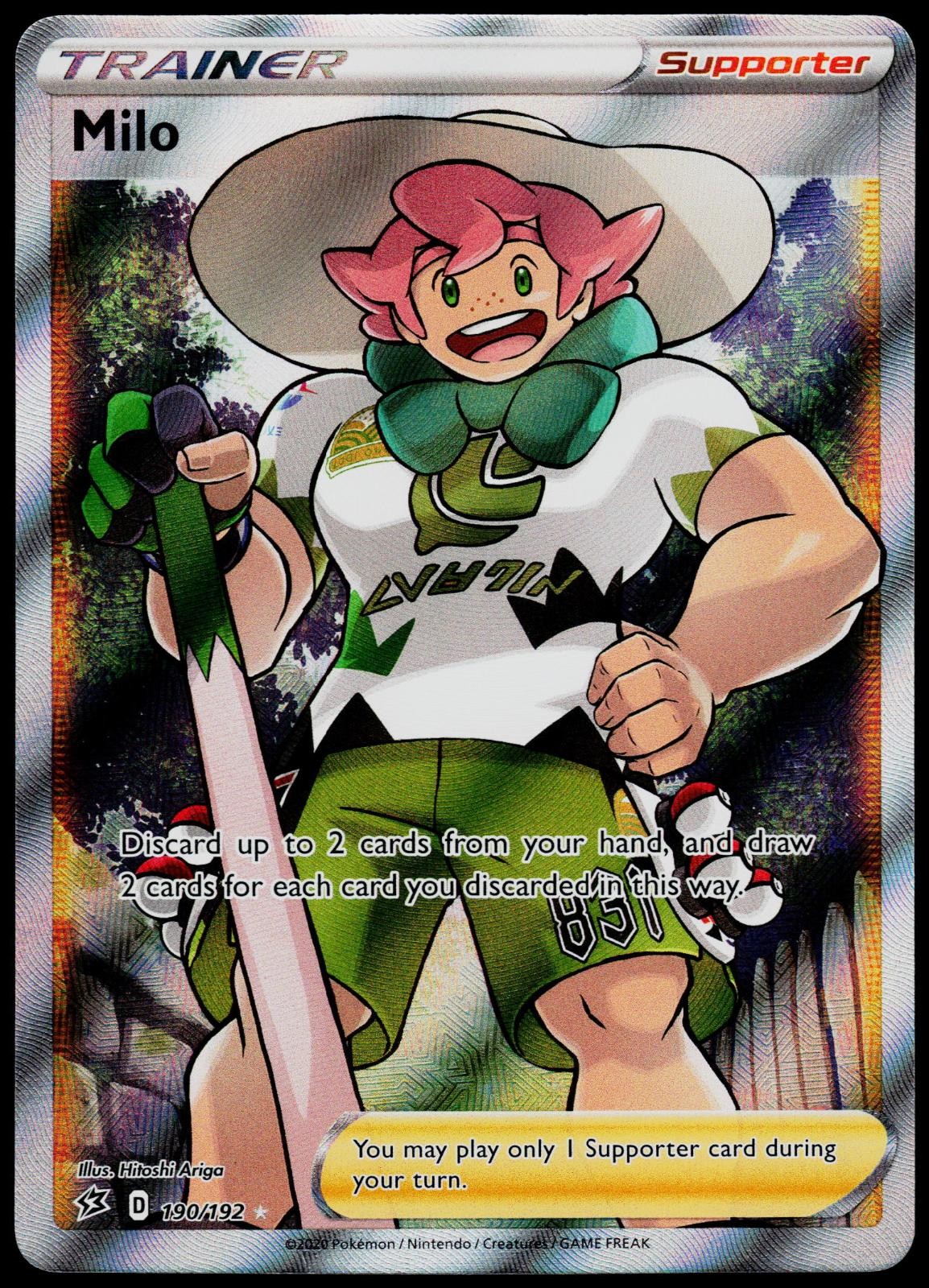 Milo 190/192 Rebel Clash - Holo Pokemon NM/M (Ultra Rare)