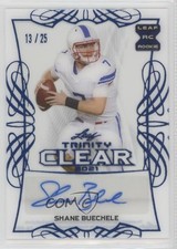 2021 Leaf Trinity Clear Platinum Foil 13/25 Shane Buechele #CA-SB1 Auto qf8