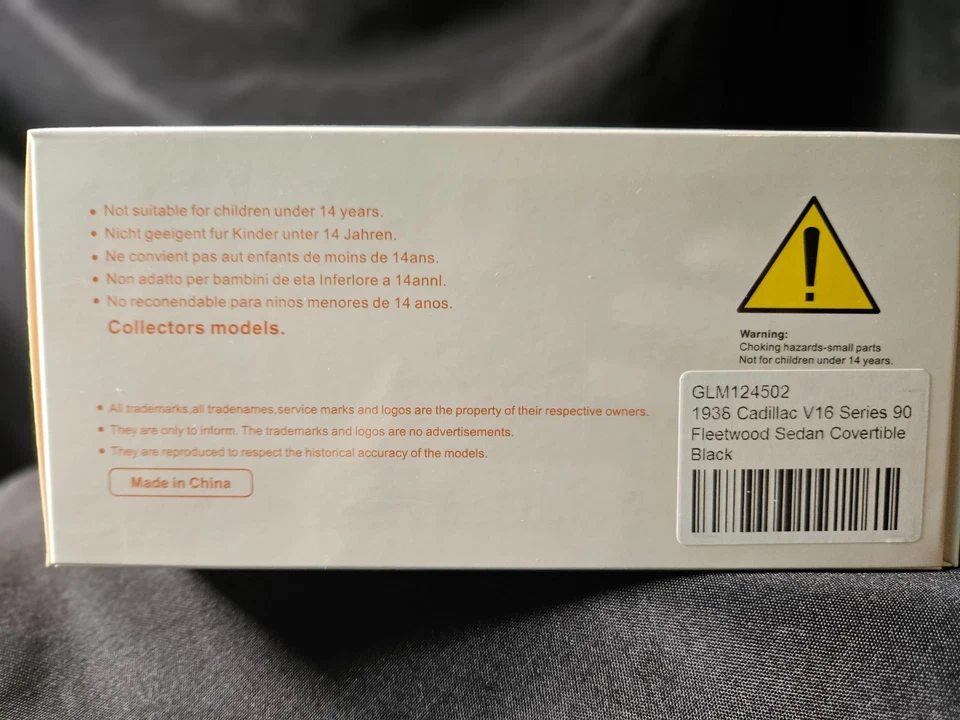 GLM 1938 Cadillac V16 Series 90 Fleetwood Convertible 1:43 Scale Inv.#5318 - Image 2 of 4