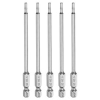 "5 StüCk Flache Sechskant-Bits 2,5Mm (H2,5) FüR 1/4\" Schaft 10Cm Magnet"