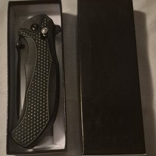 4.75" Hex Grip Spring Assist Folding Pocket Knife - Black