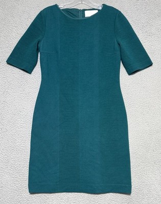 BOSS Hugo Boss Dress Womens 12 Sheath Crew Neck Office Business Green