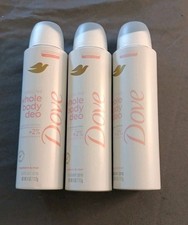3 Pc Dove Whole Body Deodorant Cooling Sprays, Raspberry Rose 4oz BN33