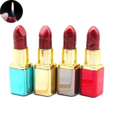 Women Cigarette Lighter Creative Lipstick Lighters Mini Butane Gas Refillable