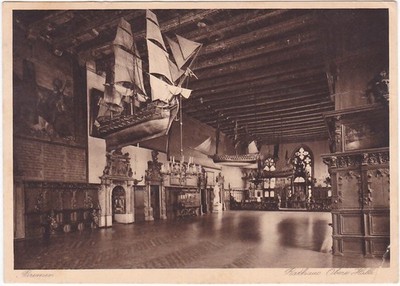 BREMA - BREMEN - GERMANY - UPPER HALL TOWN HALL - TRAVEL 1933 -77915-
