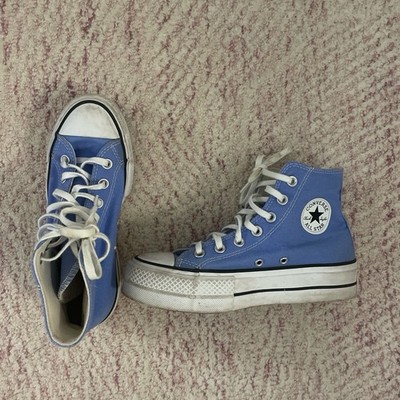 Blue Converse Platform High Top All Stars