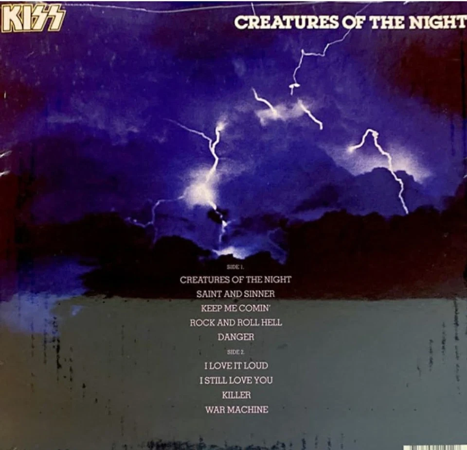 KISS - Creatures of the Night Vinnie Vincent Cover Coloured Vinyl  Import Sealed - Bild 2 von 2