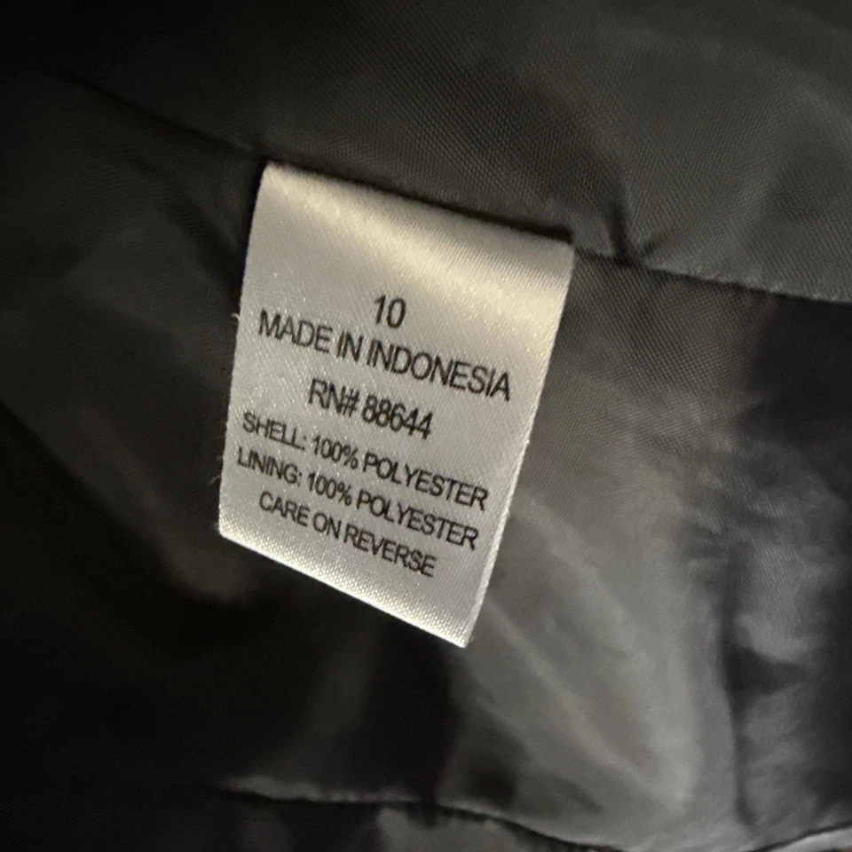 Chaqueta de traje a cuadros blanca y negra NYP para mujer talla 10 forrada de poliéster manga larga Foto 4 de 4