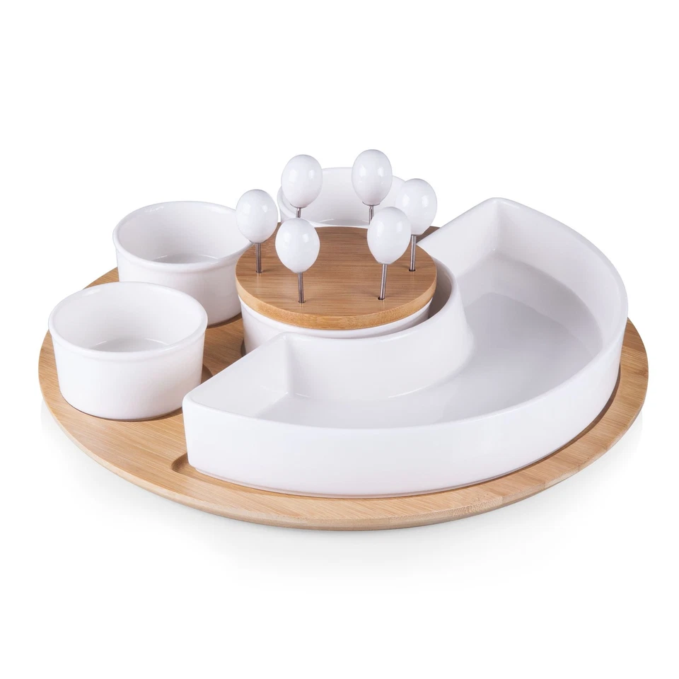 Symphony Appetizer Serving Tray Set, Party Platter Set, Appetizer Plate, (Bam... - Image 2 of 4