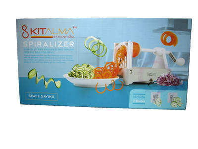 Spiralizer 8 KitAlma My Kitchen Soul Veggie Slicer 2 Blades Space Saver
