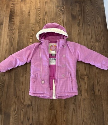 Obermeyer Hooded I-Grow Jacket kids Girls Size 6 Jacket Pink compass with hood