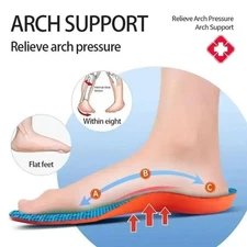 Orthotic Shoe Insoles Inserts Flat Feet High Arch Support for Plantar Fasciitis