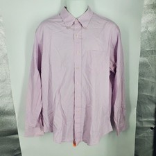 Brooks Brothers Shirt Mens 16.5 Pink Check Button Down Long Sleeve Made in USA