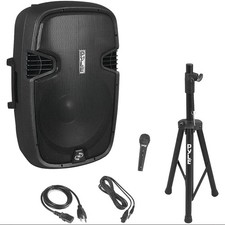Pyle 15'' 1500W Active-Powered Wireless Loudspeaker W/ stand and microphone