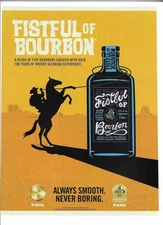2020 Ad: Fistful Of Bourbon Whiskey - William Grant & Sons - Horse, Cowboy
