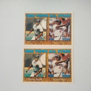 1994 Topps Gold & Base X2 Cards Barry Bonds/Albert Belle #390 '1993 All Stars'