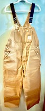 Carhartt Flame-Resistant Brown Duck Bib Overalls W/ Knee Pad Section NWT 40x32