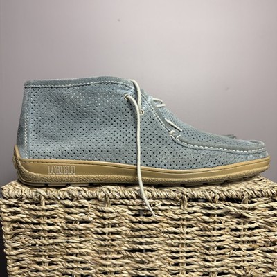 Loriblu Perforated casual Shoes Men's blue Leather made in Italy EU 42 US 9