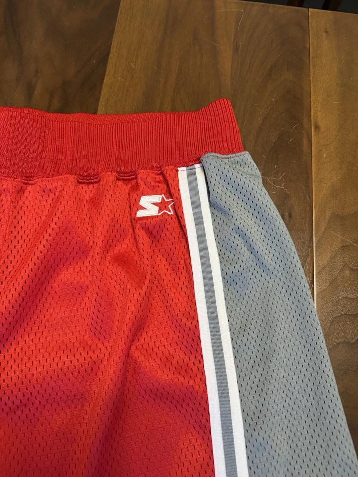 Pantalones Cortos UNLV Rebels Isaiah J.R. Rider Starter Etiqueta Negra Retro De Colección Foto 2 de 4