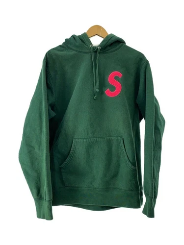 Felpa Supreme con cappuccio L cotone verde usata