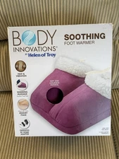 Body Innovations Soothing FOOT WARMER MASSAGE Heat Memory Foam BRAND Pink