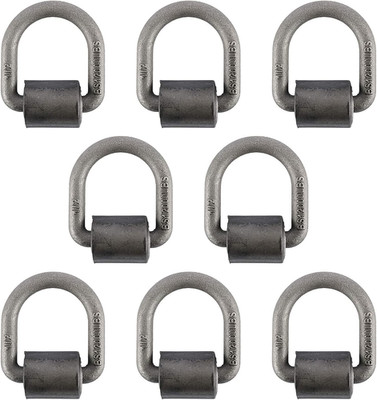 1/2'' Heavy Duty Weld-On Forged D Ring, Steel D-Ring Tie-Down Anchors for Trucks