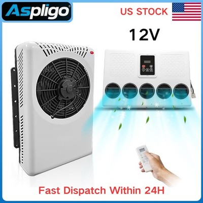 Aspligo 12V 12000BTU Air Conditioner Mini Split A/C Unit For Semi  VansTrucks RV