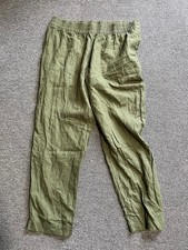 Old Navy Pants Womens L Green Linen Blend Hig...