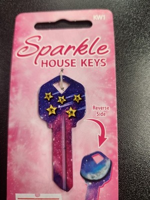 BLING SHOOTING STARS KWIKSET KW1/KW10 KEYBLANK (DISCON.) - READ DETAILS BELOW