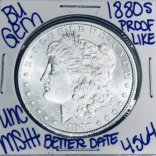1880 S BU UNCIRCULATED MORGAN SILVER DOLLAR AUTHENTIC U.S.MINT FREESHIPPING 4564