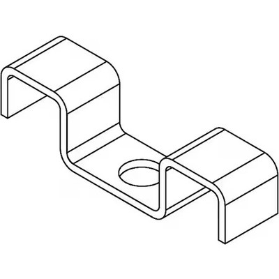 Fibergrate 734550/25 Grating Clip, For Screw Size 1/4 In, 316 Stainless Steel,