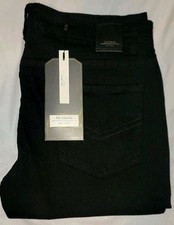 Six Lincoln Mens Black Stretch Slim Fit Straight Leg Jeans 34X30