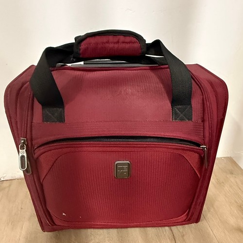 Corporate Office Travel Rolling Laptop Carry On Underseat Maroon Bag Case Wheels