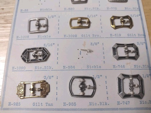 Old Antique Small Shoe Buckle Salesman Sample Card W.K. Chandler Boston Mass #3 - Picture 4 of 13